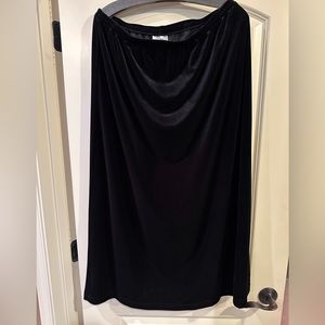 Black velvet skirt